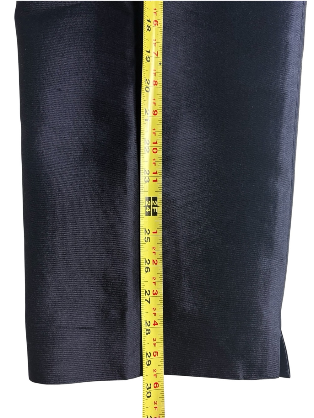 NWT Talbots Signature Silk Wool Ankle Pants Navy Blue 20W Side Zip - Picture 6 of 10
